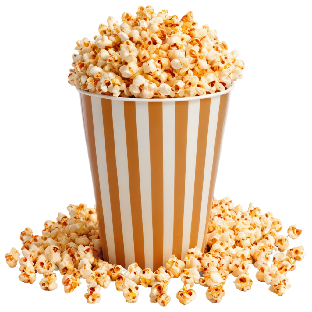 full image of the Tasty caramel glazed popcorn  drawing, hd, 4k, 8k, extremely high resolution, centered and white background FreePNG